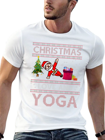 Christmas Yoga Santa T-Shirt