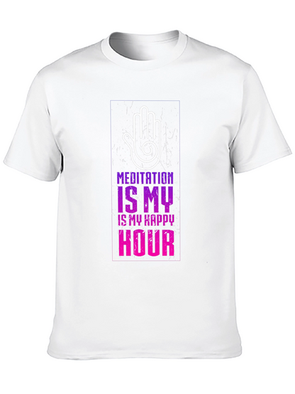 Meditation Is My Happy Hour Graphic T-Shirt