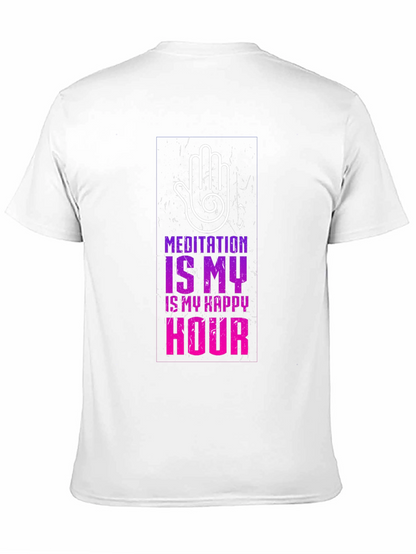 Meditation Is My Happy Hour Graphic T-Shirt