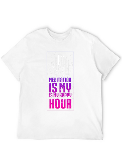 Meditation Is My Happy Hour Graphic T-Shirt