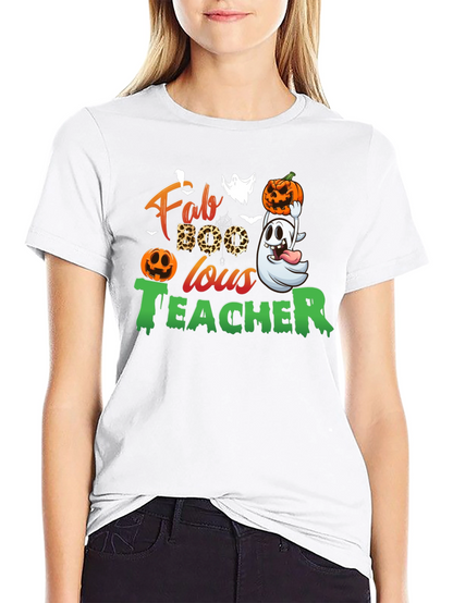 Fab-BOO-lous Teacher Halloween T-Shirt
