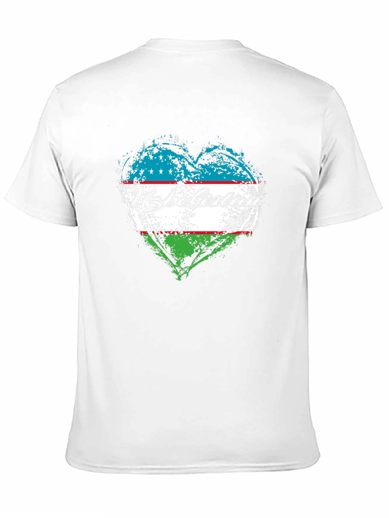 Uzbekistan Flag Heart Graphic Tee