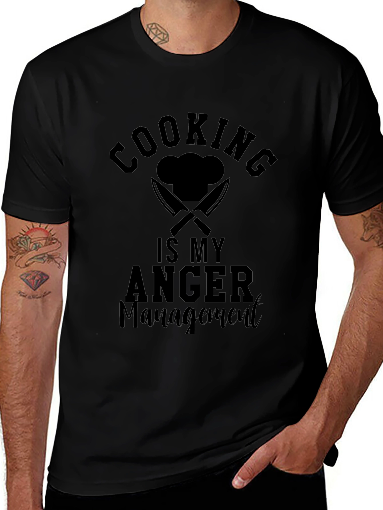 Cooking Is My Anger Management Graphic T-Shirt