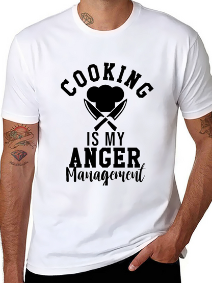 Cooking Is My Anger Management Graphic T-Shirt