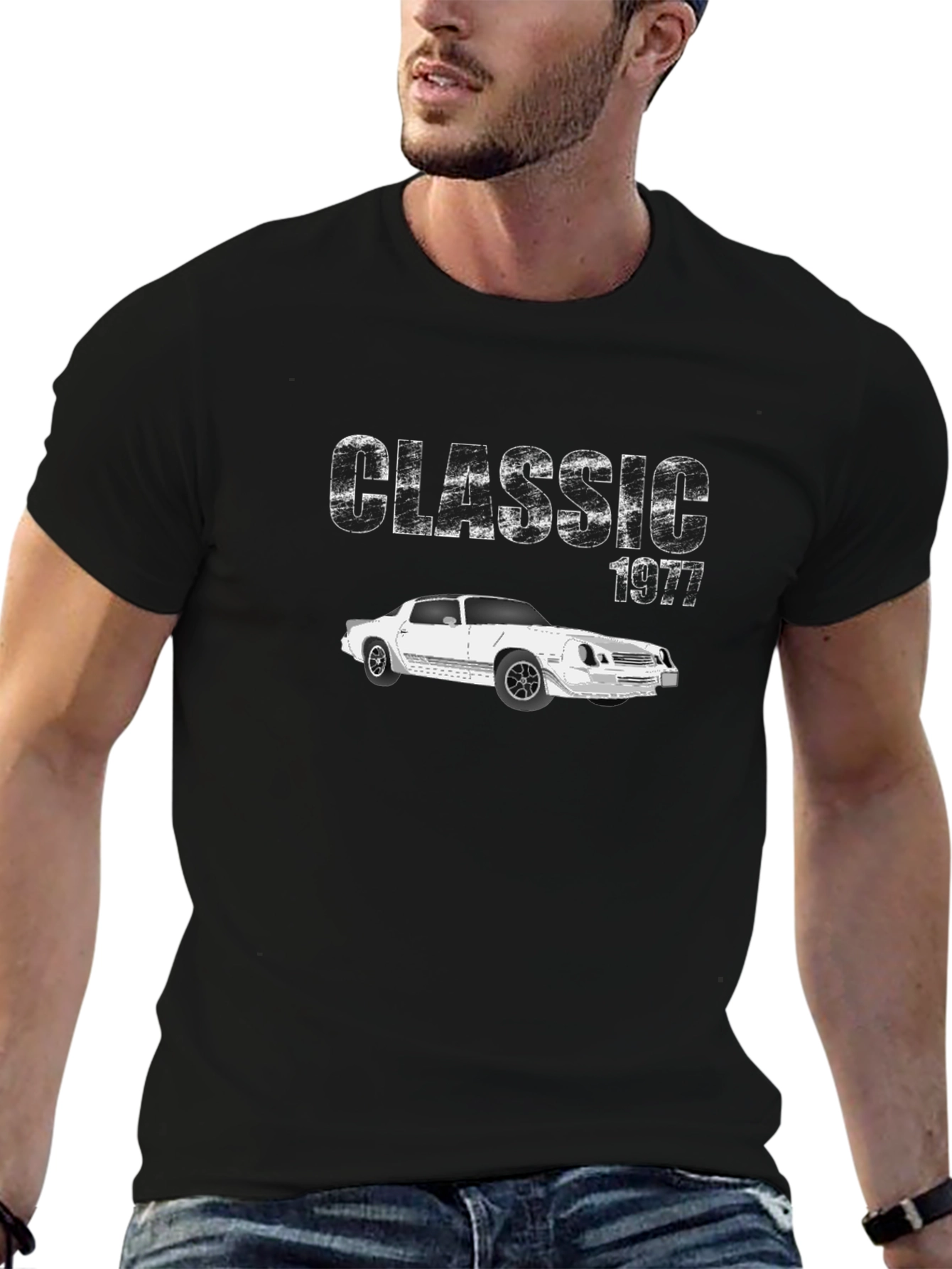 Classic 1977 Car Black T-Shirt