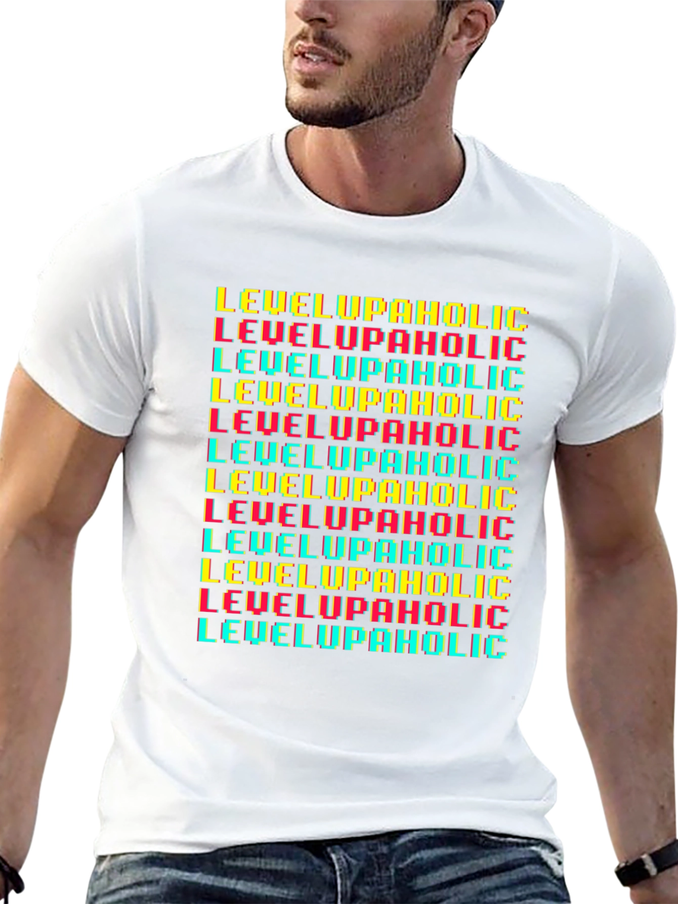 Level Up Gaming Tee - Classic Pixel Design
