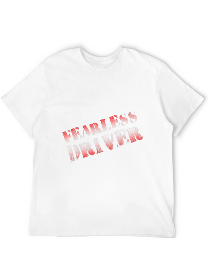 Fearless Driver Graphic Tee - Black Cotton Blend