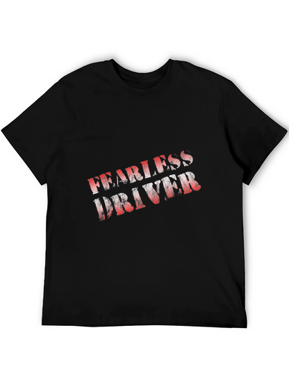 Fearless Driver Graphic Tee - Black Cotton Blend