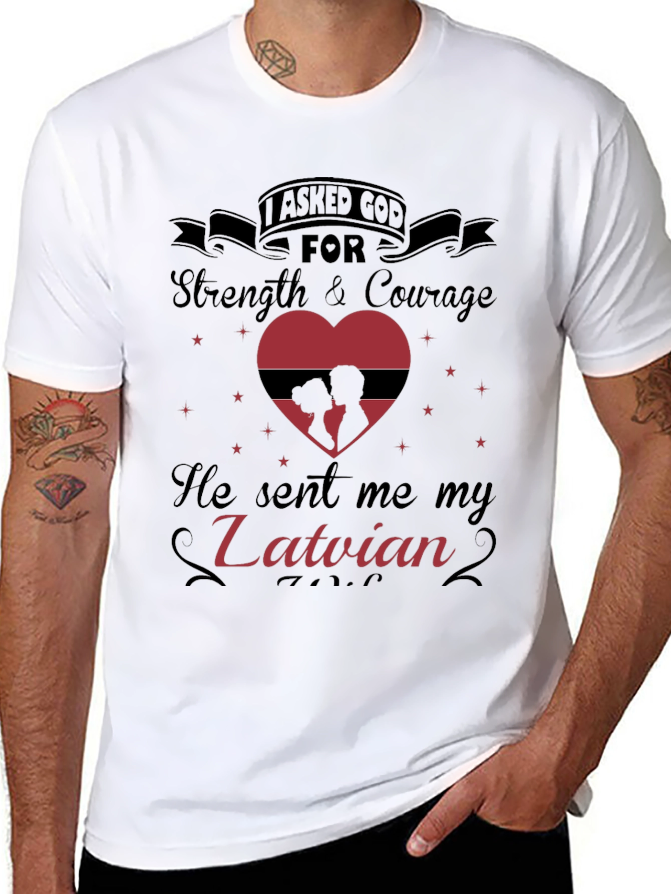 Latvian Love T-Shirt: I Asked God For You