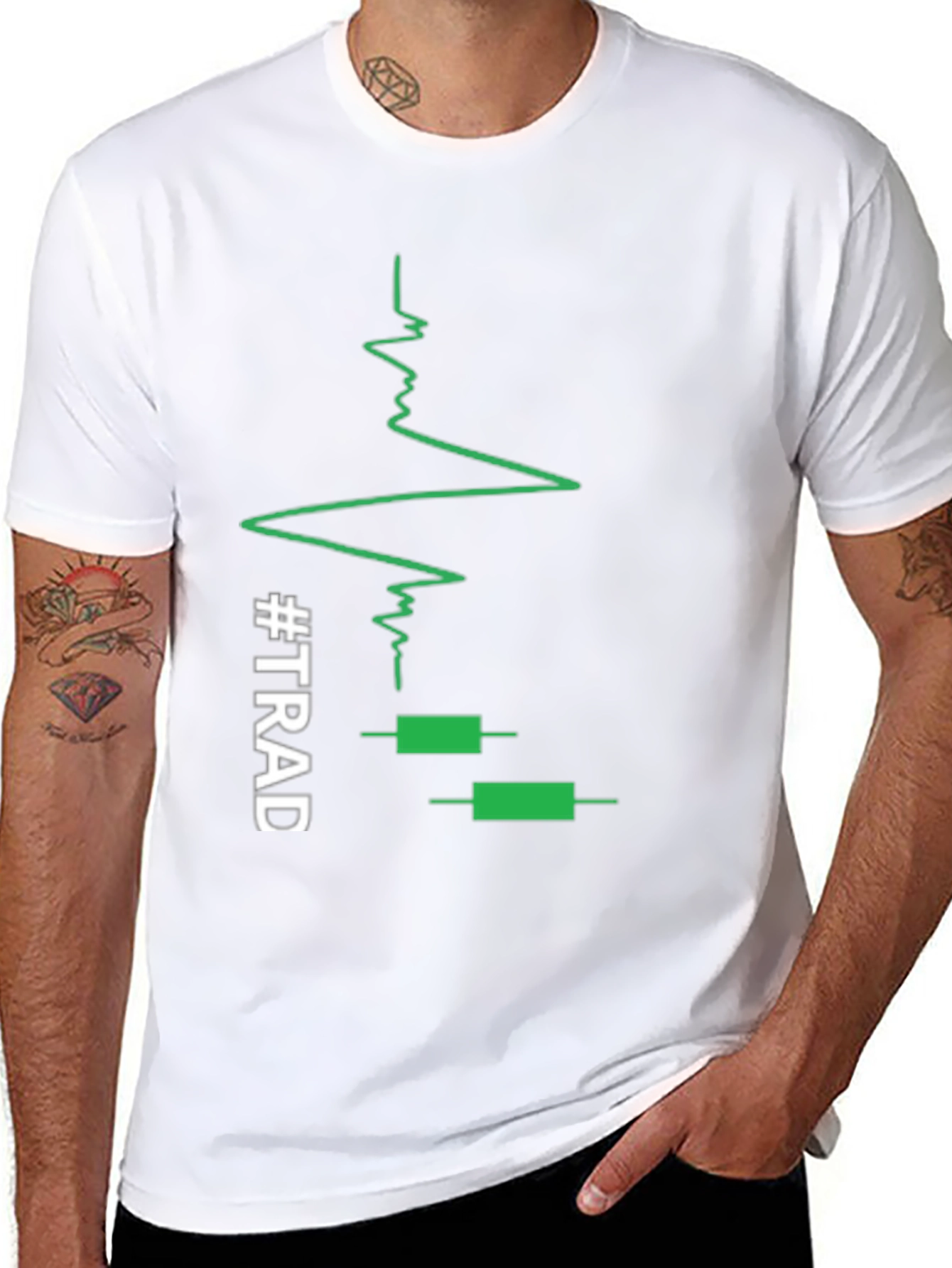 Traders Heartbeat Black T-Shirt