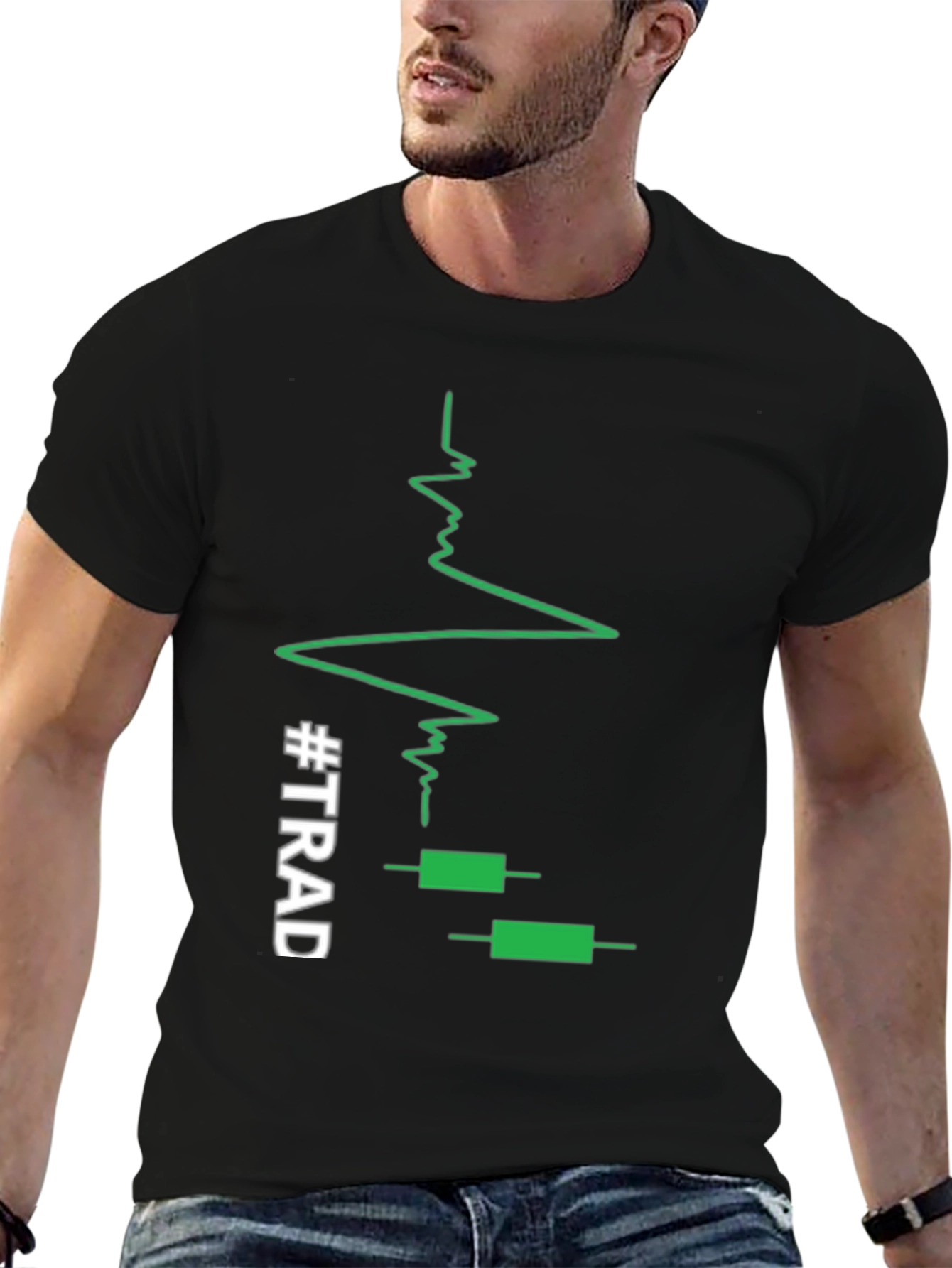 Traders Heartbeat Black T-Shirt