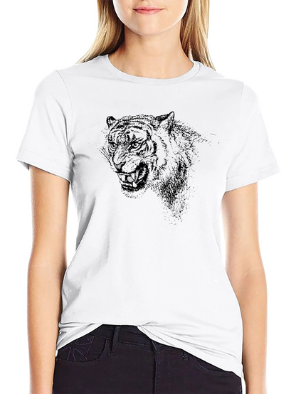 Mens Black Tiger Graphic Tee