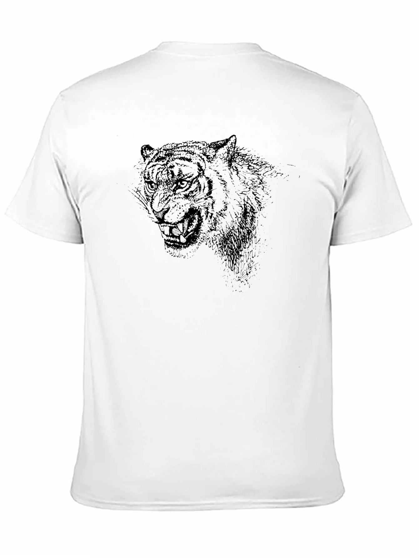 Mens Black Tiger Graphic Tee