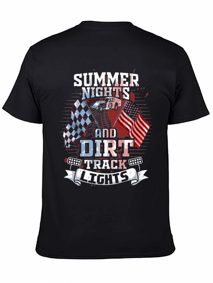 Summer Nights Dirt Track Racing Graphic Tee