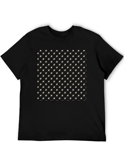 Retro Spot Print Black T-Shirt