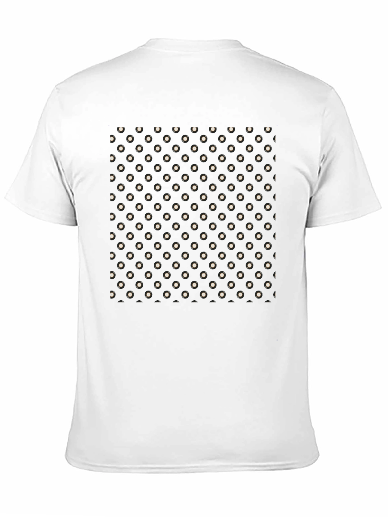 Retro Spot Print Black T-Shirt