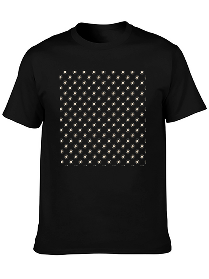 Retro Spot Print Black T-Shirt