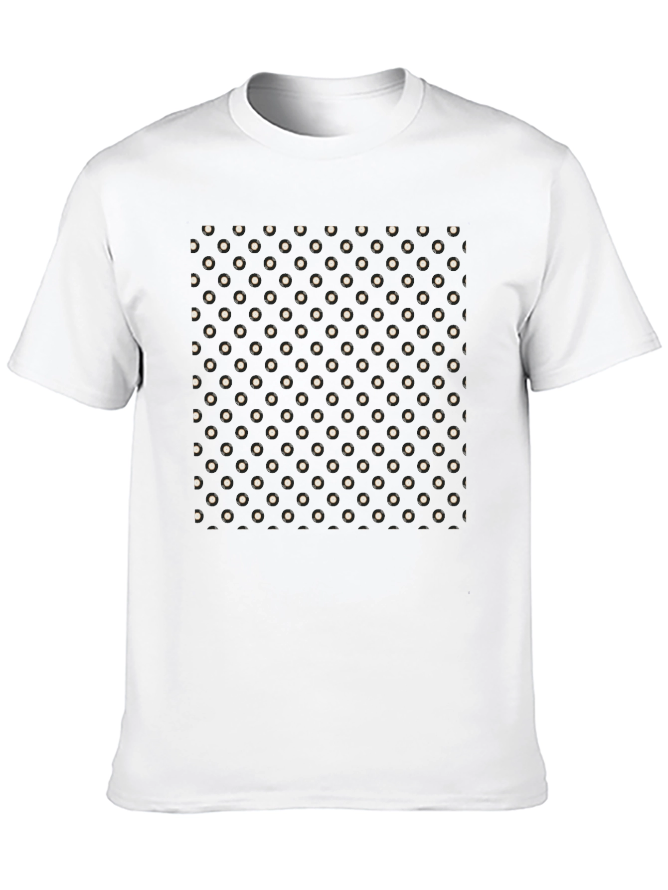 Retro Spot Print Black T-Shirt