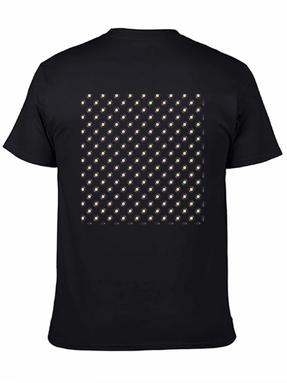 Retro Spot Print Black T-Shirt