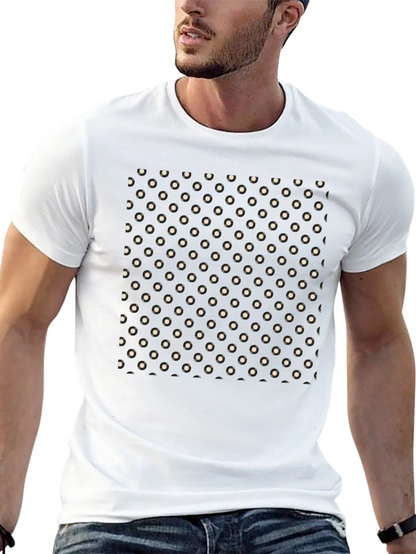 Retro Spot Print Black T-Shirt