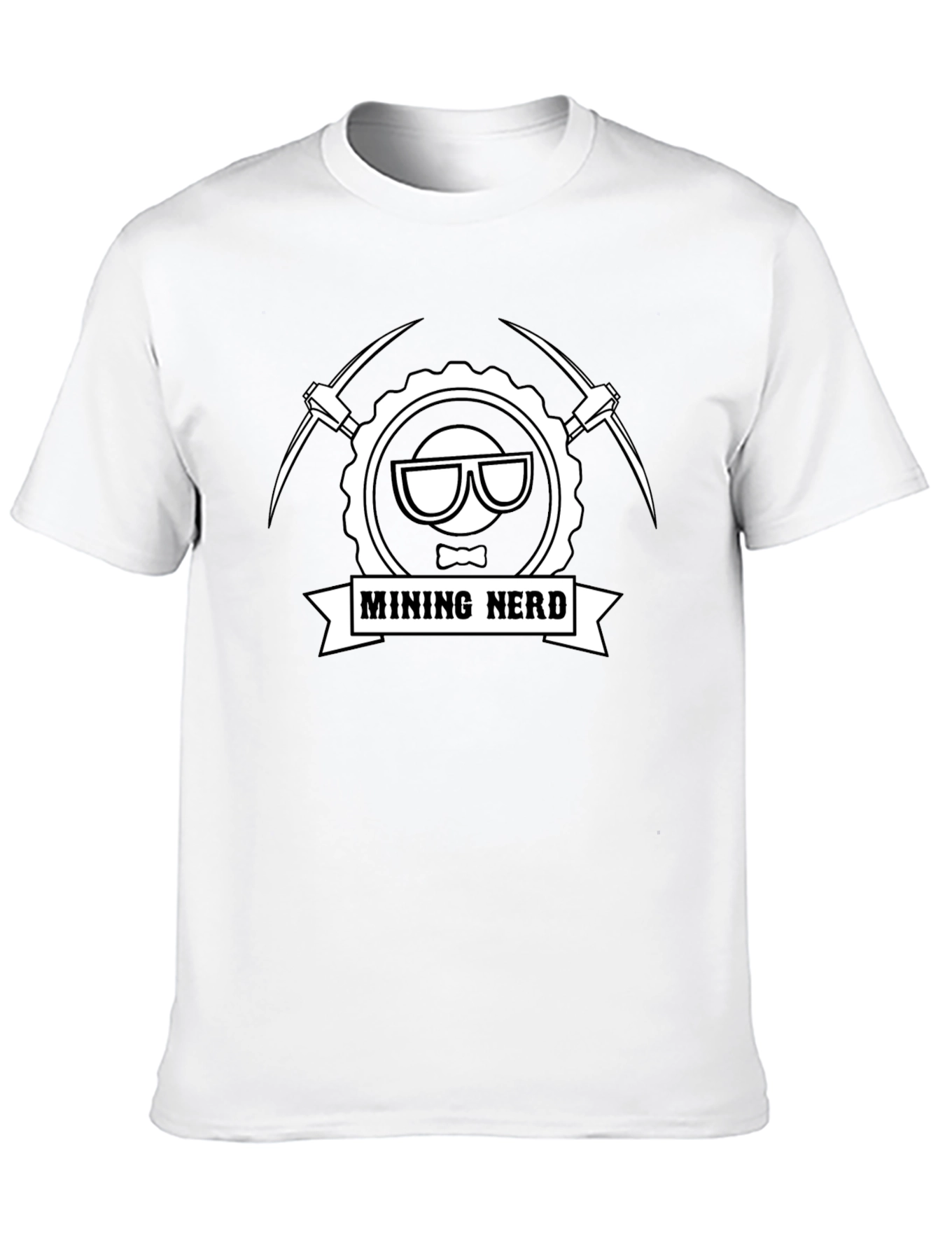 Mining Nerd Graphic Tee - Black Cotton T-Shirt