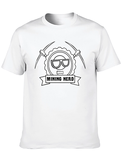 Mining Nerd Graphic Tee - Black Cotton T-Shirt
