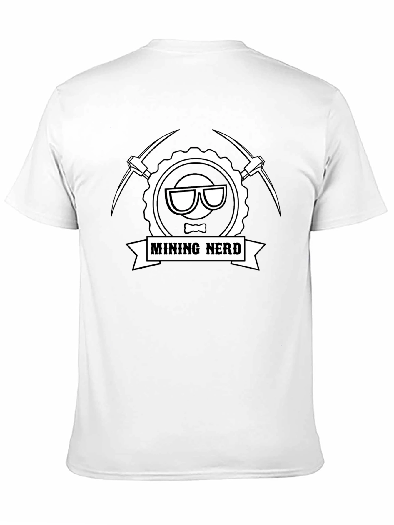 Mining Nerd Graphic Tee - Black Cotton T-Shirt