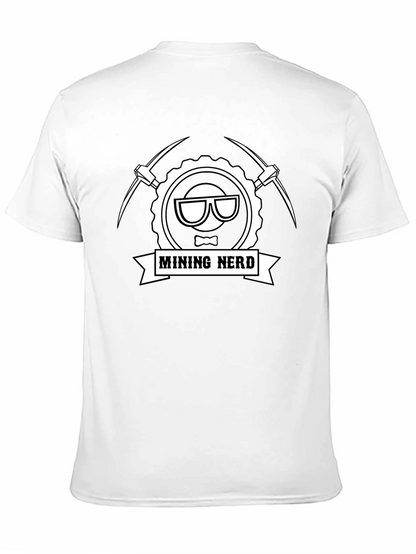Mining Nerd Graphic Tee - Black Cotton T-Shirt