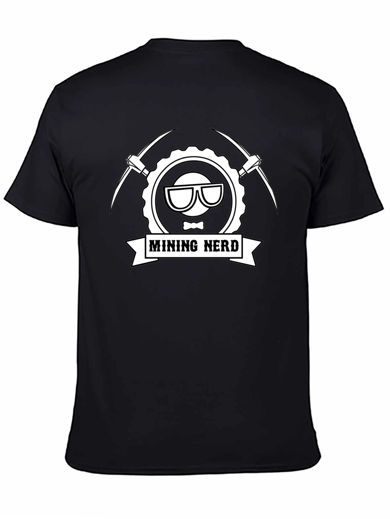 Mining Nerd Graphic Tee - Black Cotton T-Shirt