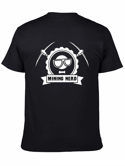 Mining Nerd Graphic Tee - Black Cotton T-Shirt