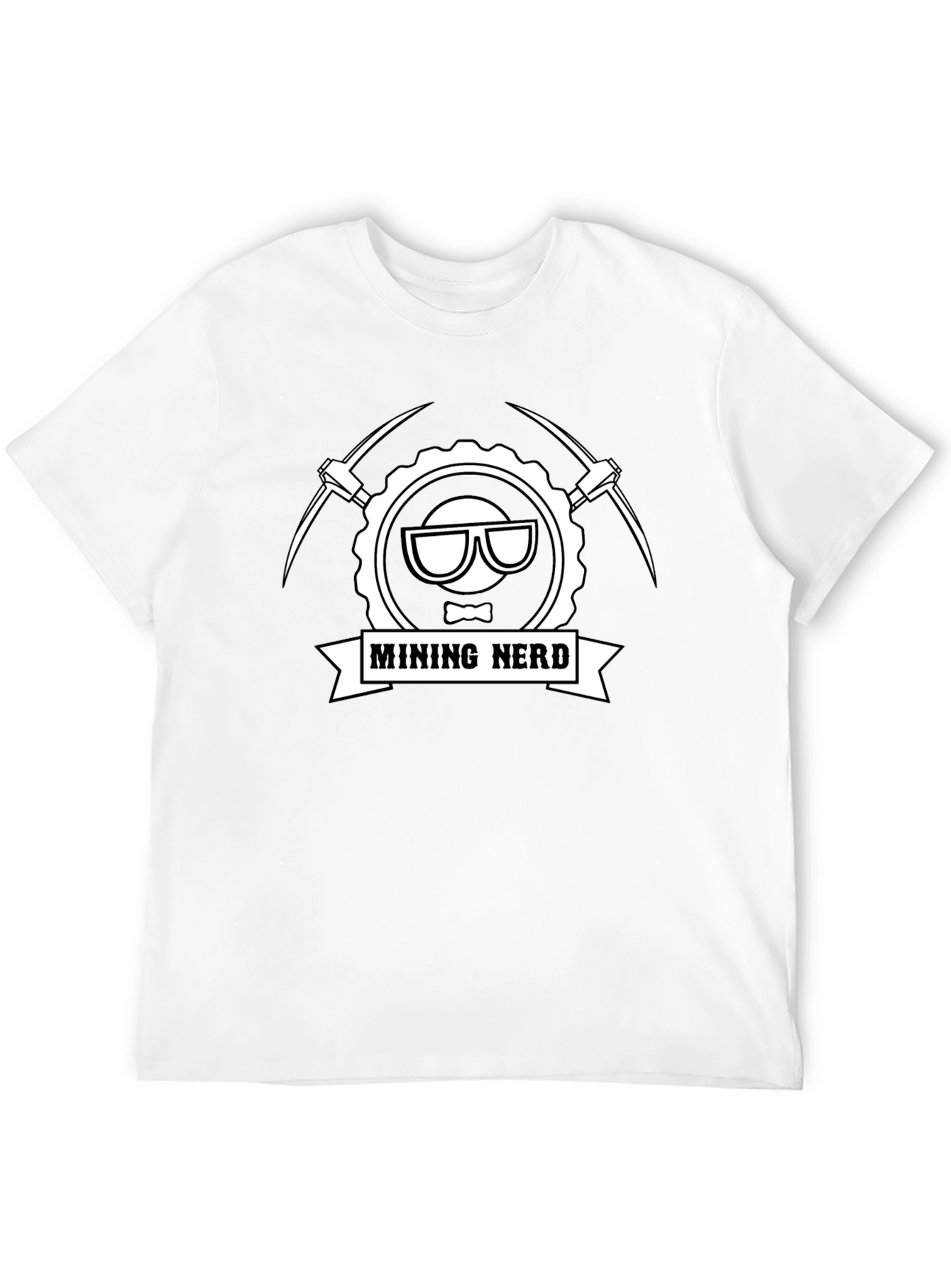 Mining Nerd Graphic Tee - Black Cotton T-Shirt