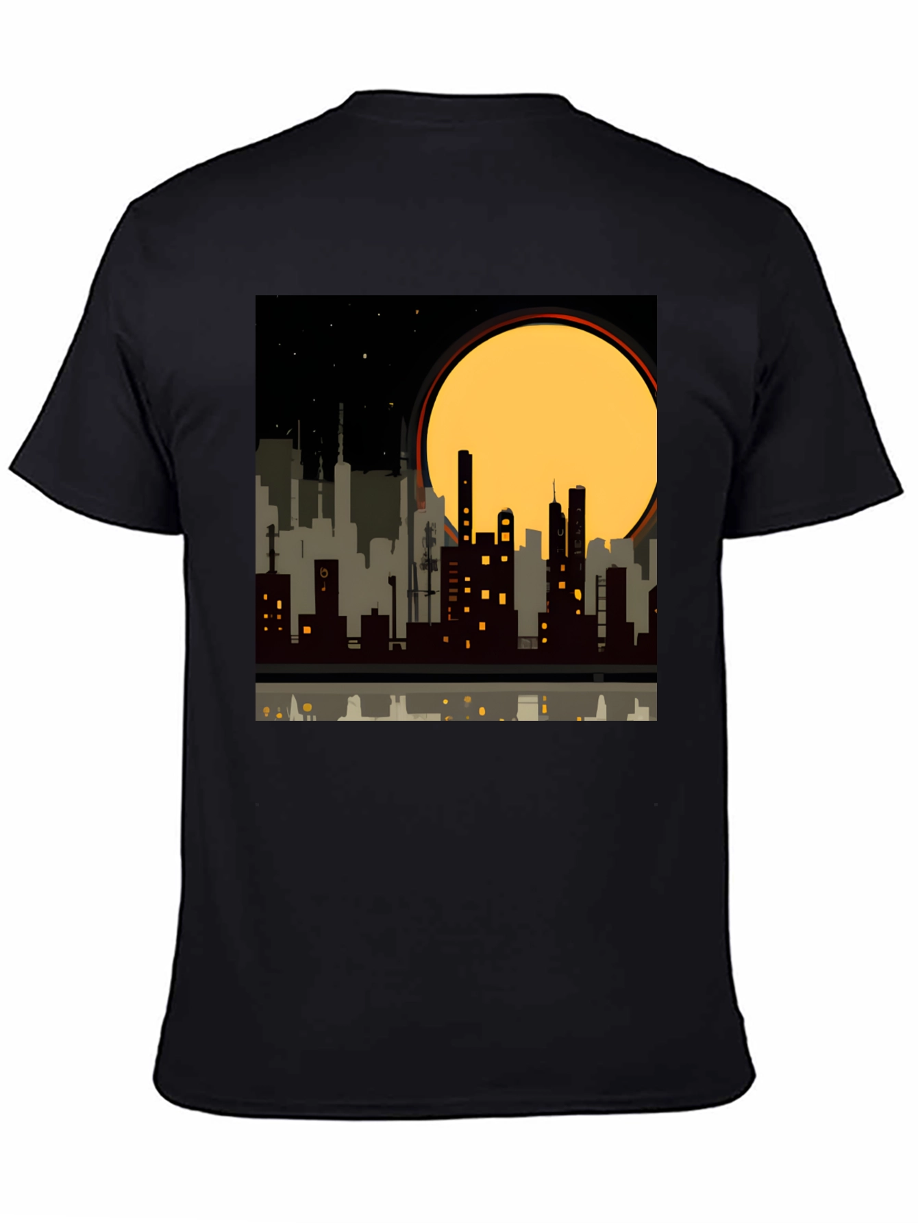 Urban Nights Graphic Tee - Cityscape Silhouette