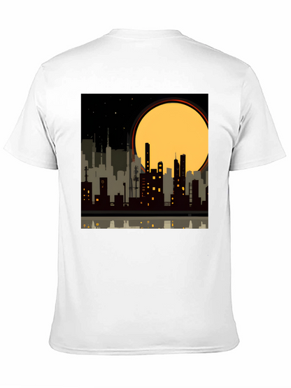 Urban Nights Graphic Tee - Cityscape Silhouette