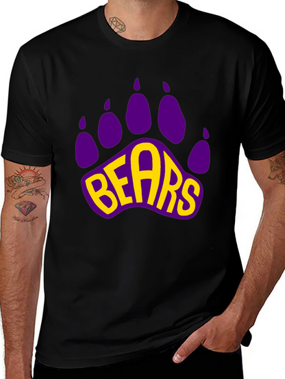 Bears Paw Print Graphic T-Shirt