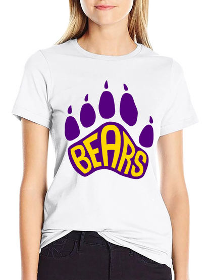 Bears Paw Print Graphic T-Shirt