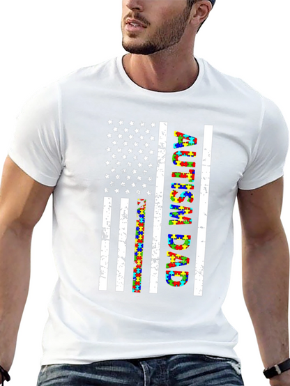Autism Dad Flag T-Shirt