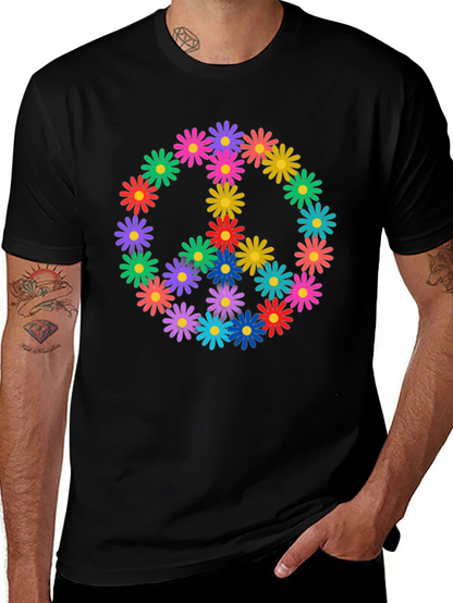 Peace Sign Daisy Flower T-Shirt