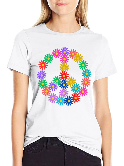Peace Sign Daisy Flower T-Shirt