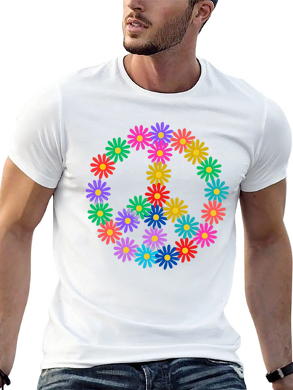 Peace Sign Daisy Flower T-Shirt