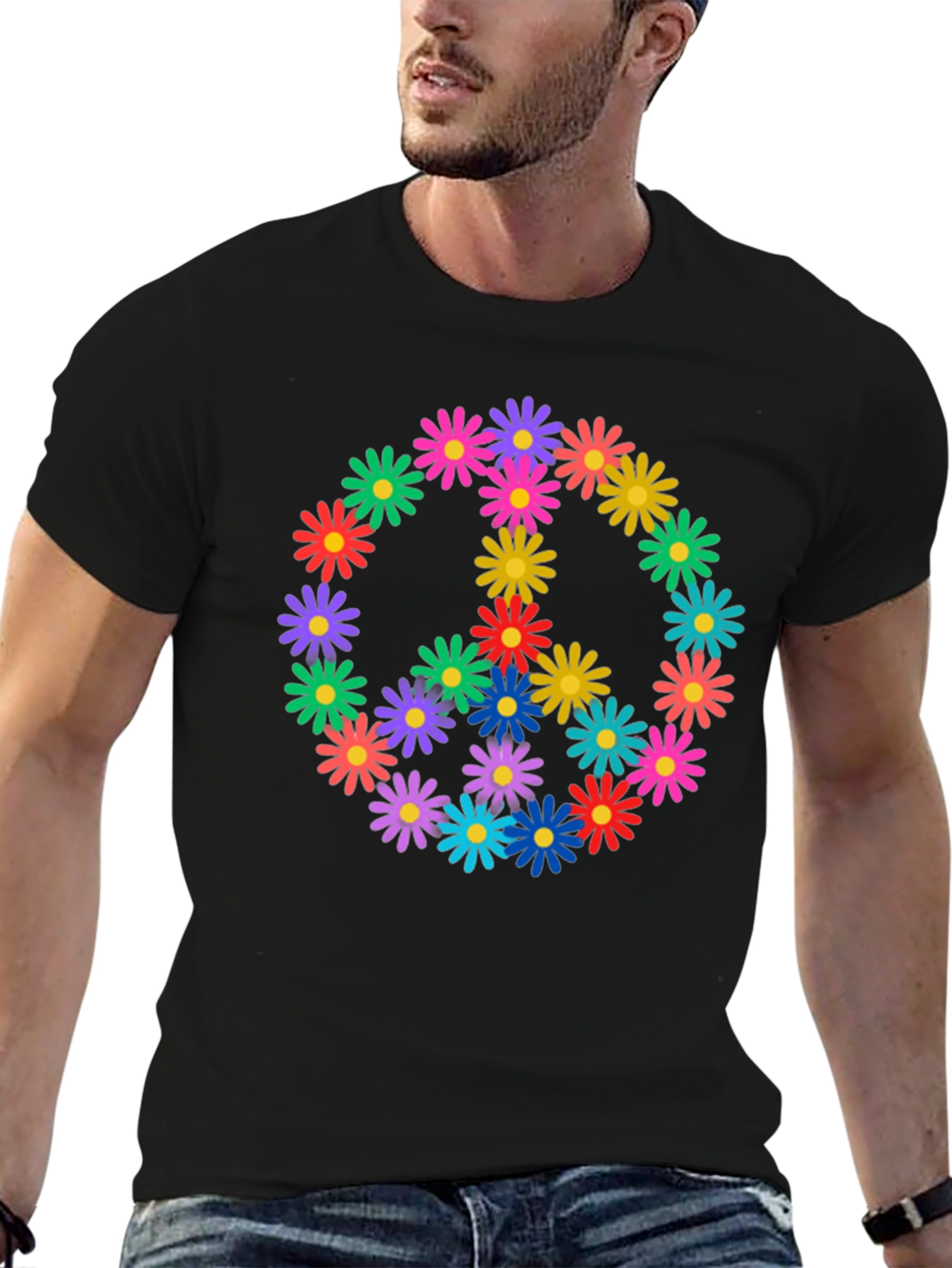 Peace Sign Daisy Flower T-Shirt