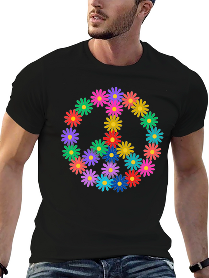 Peace Sign Daisy Flower T-Shirt