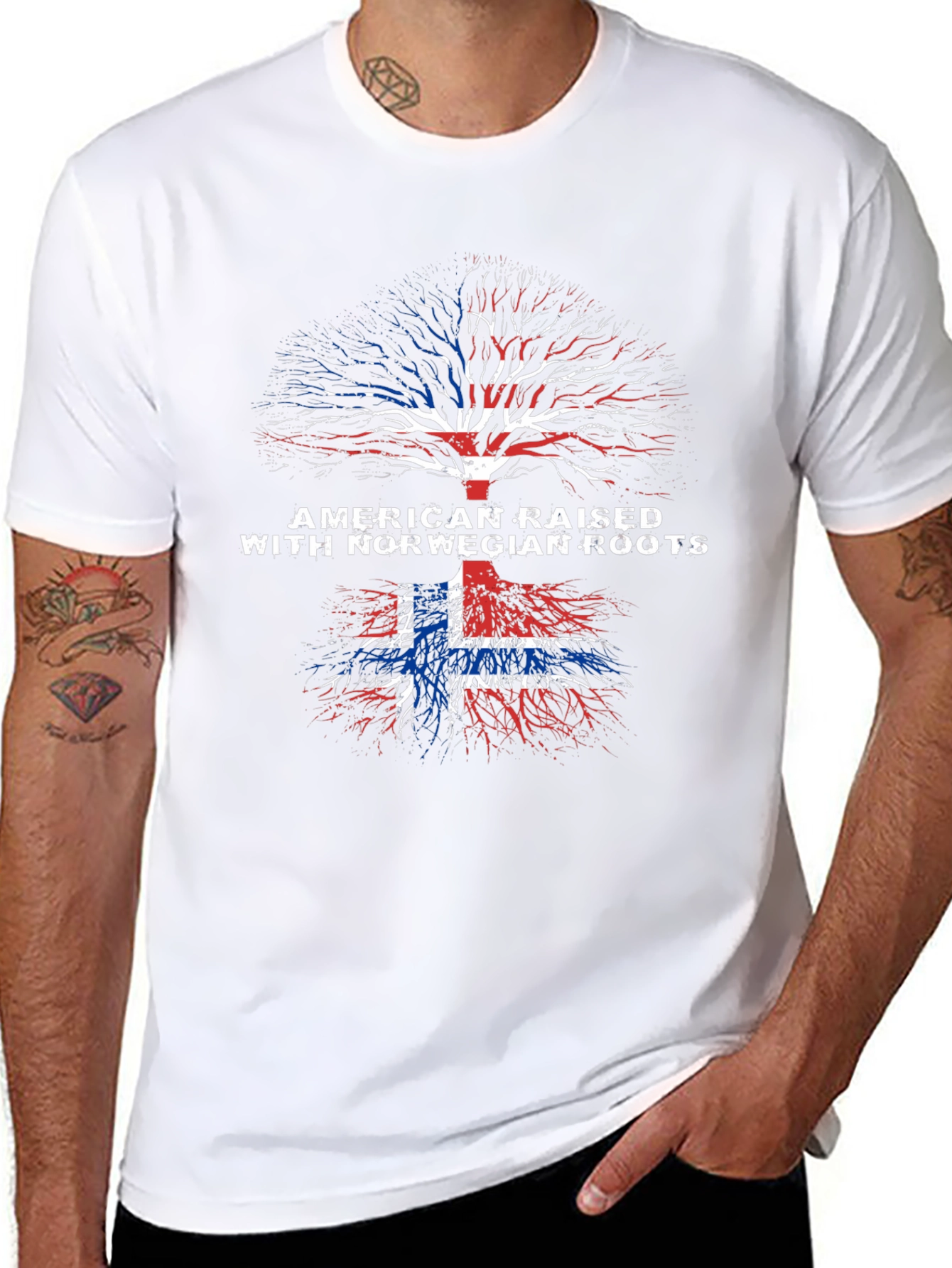 American Raised with Norwegian Roots Tee