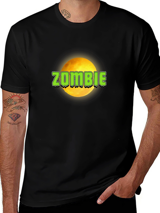 Zombie Moon Graphic Tee - Horror Novelty T-Shirt
