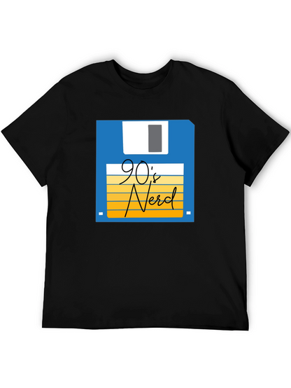 90s Nerd T-Shirt - Retro Floppy Disk Design