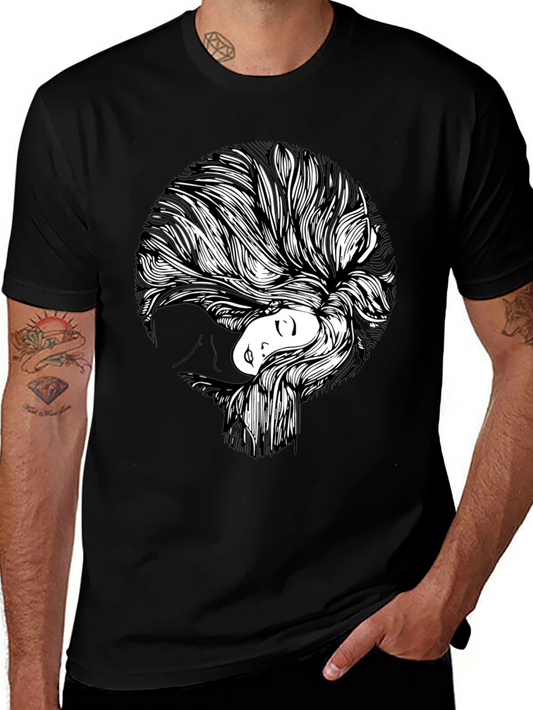 Abstract Woman Graphic Print T-Shirt