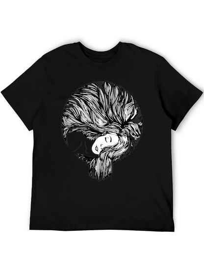 Abstract Woman Graphic Print T-Shirt