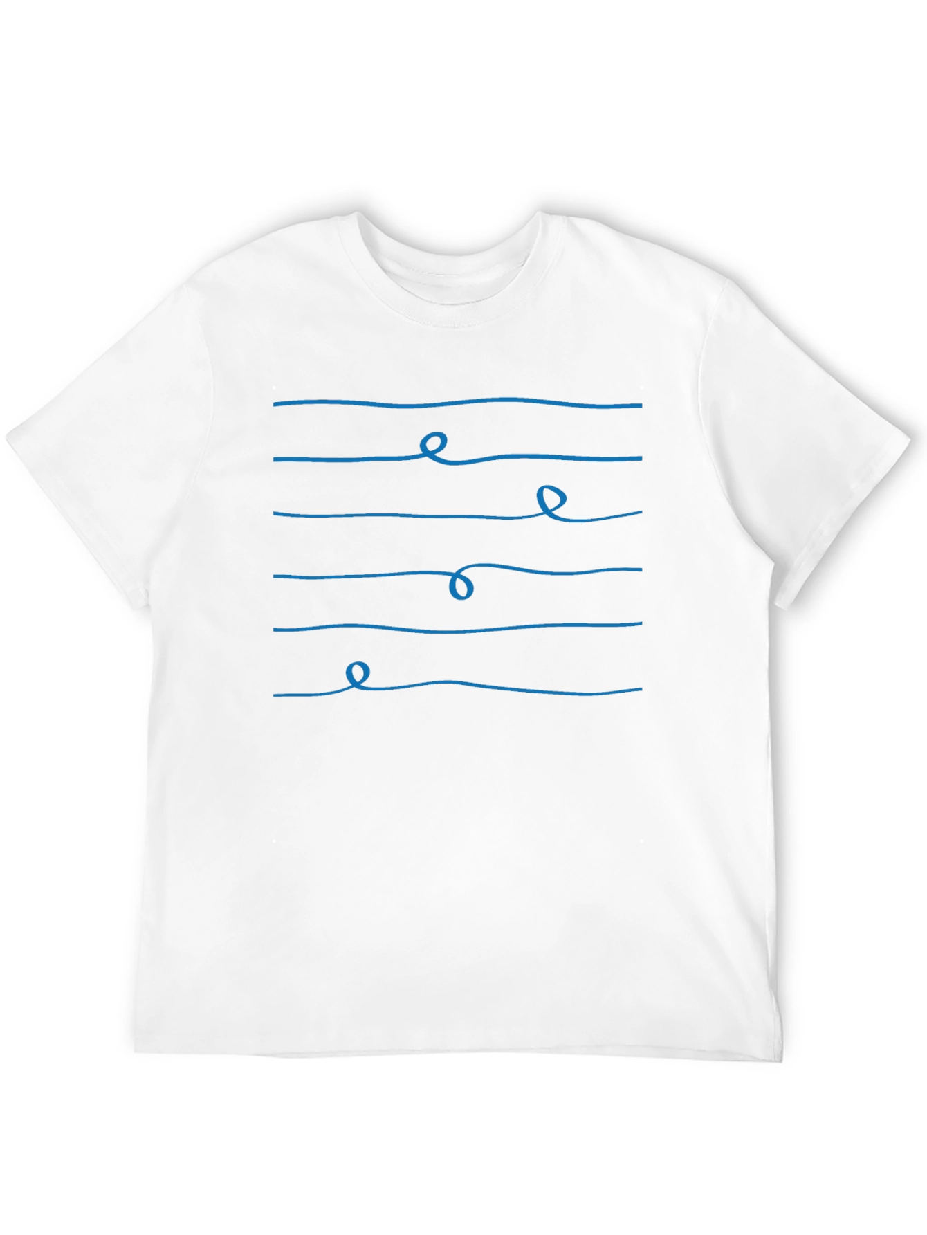 Abstract Line Art Black T-Shirt