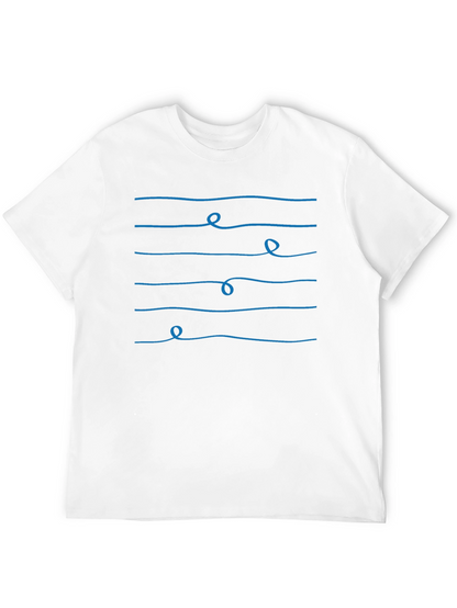 Abstract Line Art Black T-Shirt