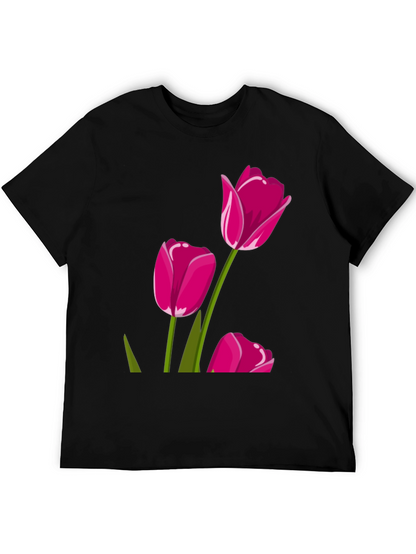 Tulip Graphic Tee - Stylish Floral Design