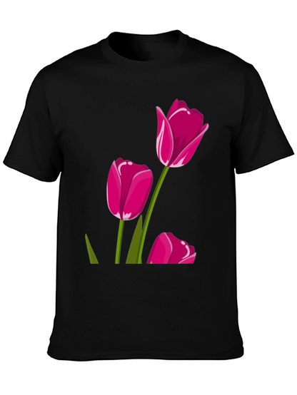 Tulip Graphic Tee - Stylish Floral Design